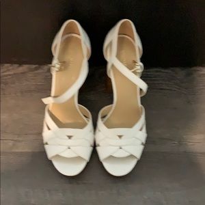 Michael Kors size 10 white block heel sandal.